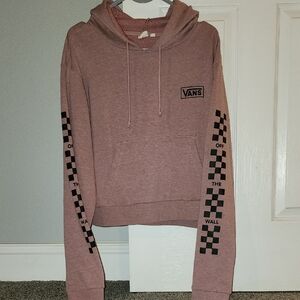 Vans Women's Dusty Rose Cropped Hoodie - Soft and Comfy